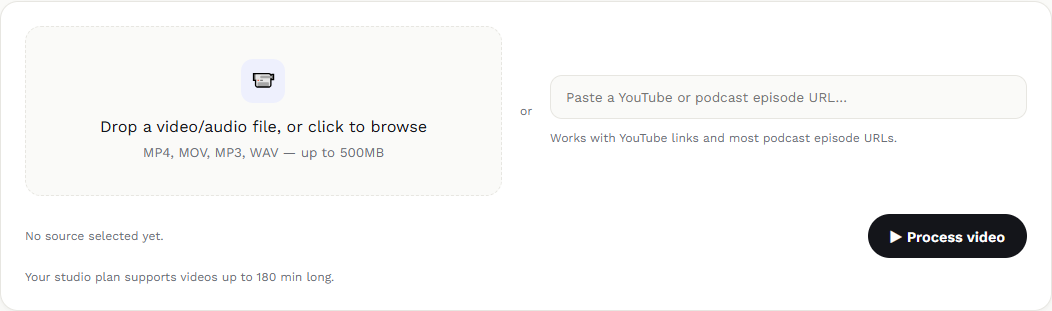 Upload screen
